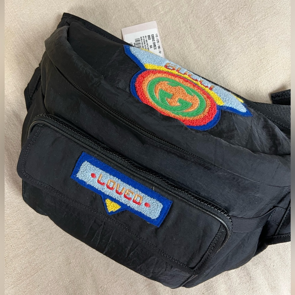 Gucci Large Blue 80s Belt Fanny Bag Backpack Nylon